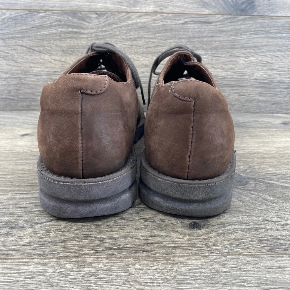 Richard Oxford Mens 8.5 Dark Brown Nubuck Leather Lug Sole Plain Toe 5502